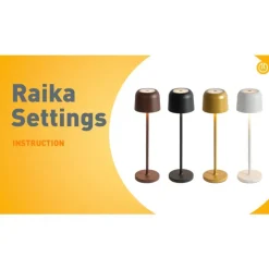 Set van 9 tafellampen mushroom off-white incl. laadstation - Raika