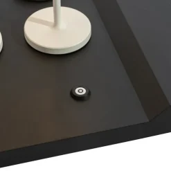 Set van 9 tafellampen mushroom off-white incl. laadstation - Raika