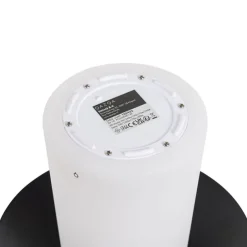 Set van 2 tafellampen mushroom zwart incl. LED oplaadbaar - Ivan