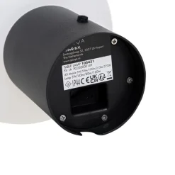 Set van 2 tafellampen mushroom zwart incl. LED oplaadbaar - Louise