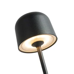 Set van 2 tafellampen mushroom zwart incl. laadstation - Raika