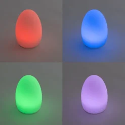 Set van 2 tafellampen wit RGBW oplaadbaar - Eggo