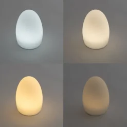 Set van 2 tafellampen wit RGBW oplaadbaar - Eggo