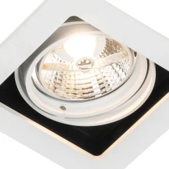 Set van 6 Vierkante inbouwspot wit verstelbaar - Artemis 70