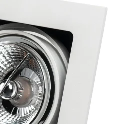 Set van 6 Vierkante inbouwspot wit verstelbaar - Artemis 70