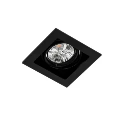 Set van 6 Vierkante inbouwspot zwart verstelbaar - Artemis 70