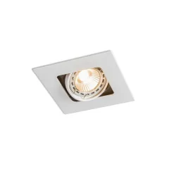 Set van 6 Vierkante inbouwspot wit draai- en kantelbaar - Artemis