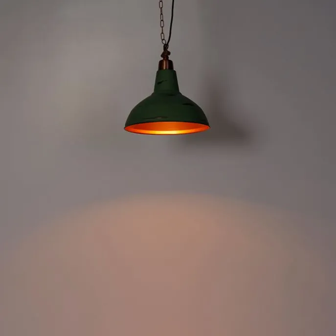 Set van 2 vintage hanglampen koper - Goliath large