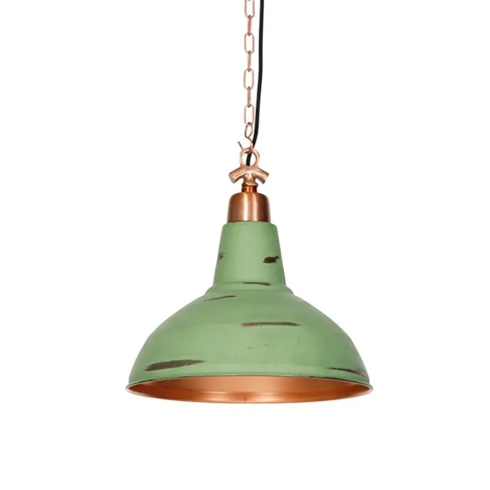 Set van 2 vintage hanglampen koper - Goliath large