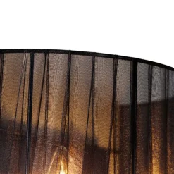 Set van 2 wandlampen chroom met zwarte kap - Ann-Kathrin 2