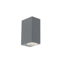 Set van 4 wandlampen donkergrijs 2-lichts IP44 - Baleno