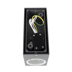 Set van 4 wandlampen donkergrijs 2-lichts IP44 - Baleno