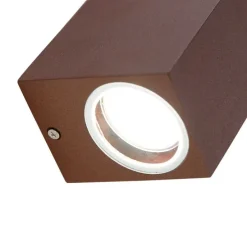 Set van 4 wandlampen roestbruin 2-lichts IP44 - Baleno