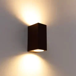 Set van 4 wandlampen roestbruin 2-lichts IP44 - Baleno