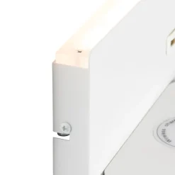 Set van 2 wandlampen wit incl. LED met USB en inductielader - Riza