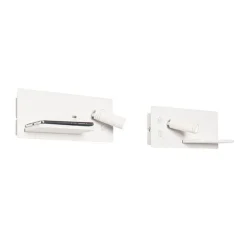 Set van 2 wandlampen wit incl. LED met USB en inductielader - Riza
