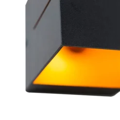 Set van 4 wandlampen zwart met goud 9,7 cm - Transfer Groove