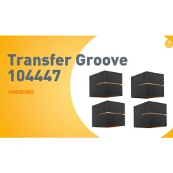 Set van 4 wandlampen zwart met goud 9,7 cm - Transfer Groove