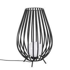 Set van vloerlampen zwart met opaal 110 cm en 70 cm - Angela