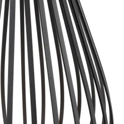 Set van vloerlampen zwart met opaal 110 cm en 70 cm - Angela