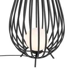 Set van vloerlampen zwart met opaal 110 cm en 70 cm - Angela