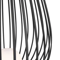 Set van vloerlampen zwart met opaal 110 cm en 70 cm - Angela