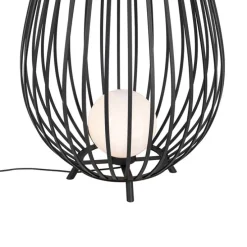 Set van vloerlampen zwart met opaal 110 cm en 70 cm - Angela