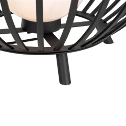 Set van vloerlampen zwart met opaal 110 cm en 70 cm - Angela