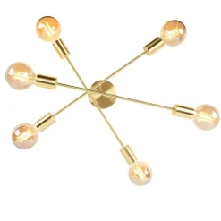 Smart Art Deco plafondlamp messing incl. 6 WiFi G95 - Sydney