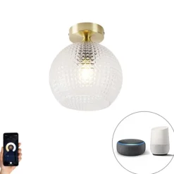 Smart Art Deco plafondlamp messing incl. Wifi A60 - Sphere