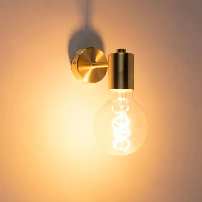 Smart Art Deco wandlamp goud incl. G95 WiFi lichtbron - Facil