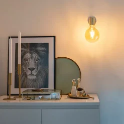 Smart Art Deco wandlamp goud incl. G95 WiFi lichtbron - Facil