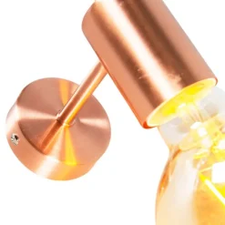 Smart Art Deco wandlamp koper incl. G95 WiFi lichtbron - Facil