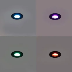 Smart badkamer inbouwspot zwart incl. Wifi GU10 - Shed