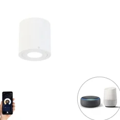 Smart badkamer spot wit rond IP44 incl. Wifi GU10 - Capa