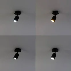 Smart badkamer spot zwart IP44 incl. Wifi GU10 - Ducha