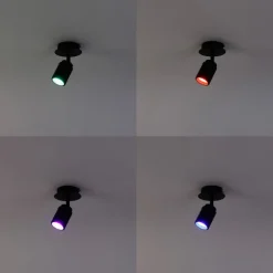 Smart badkamer spot zwart IP44 incl. Wifi GU10 - Ducha