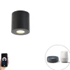Smart badkamer spot zwart rond IP44 incl. Wifi GU10 - Capa