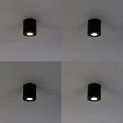 Smart badkamer spot zwart rond IP44 incl. Wifi GU10 - Capa