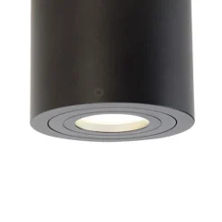 Smart badkamer spot zwart rond IP44 incl. Wifi GU10 - Capa