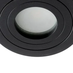 Smart badkamer spot zwart rond IP44 incl. Wifi GU10 - Capa