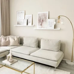 Smart booglamp messing met helder glas incl. Wifi G95 - Arc