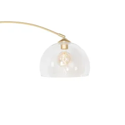 Smart booglamp messing met helder glas incl. Wifi G95 - Arc