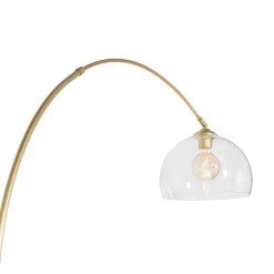 Smart booglamp messing met helder glas incl. Wifi G95 - Arc