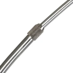 Smart booglamp staal met witte stoffen kap incl. Wifi A60 - Arc Basic