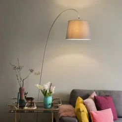 Smart booglamp staal met grijs incl. wifi A60 - Bend