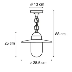 Smart buiten hanglamp antraciet IP44 incl. Wifi ST64 - Kansas grafiet