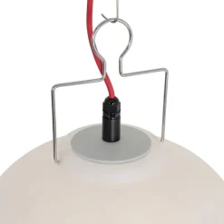 Smart buiten hanglamp wit 35cm met rode stekker incl. Wifi A60 - Pion