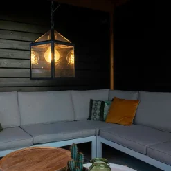 Smart buiten hanglamp zwart IP23 incl. Wifi G95 - Amsterdam