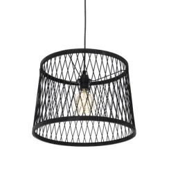 Smart buiten hanglamp zwart rotan 3-lichts incl. 3 Wifi G95 - Calamus